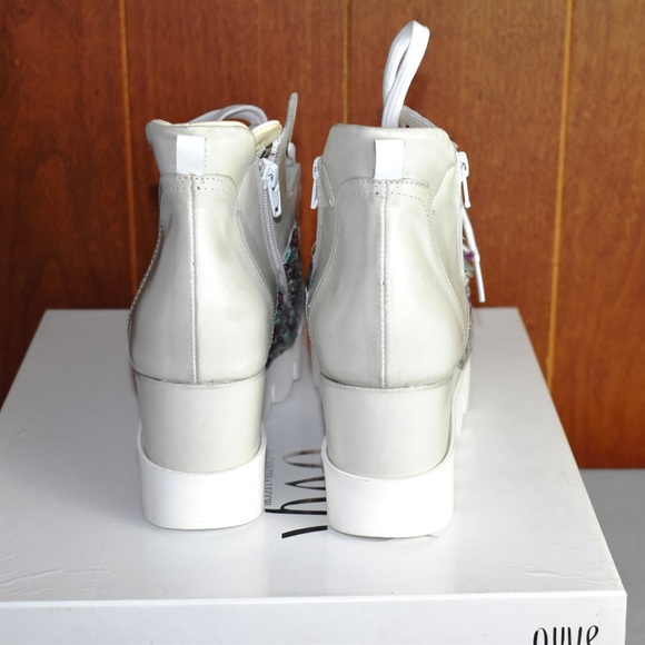 OVYE by Christina Lucchi Leather Tweed Sneakers - Picture 6 of 8